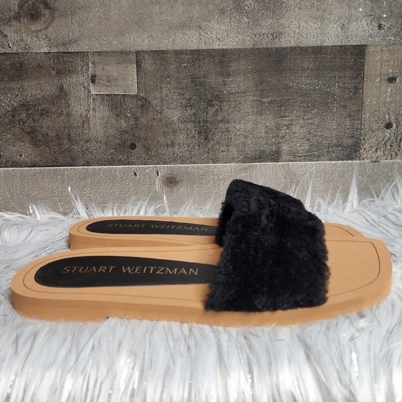 NWOB Stuart Weitzman Cammy Shearling-Strap Slide Sandals | 8.0 - Picture 3 of 10